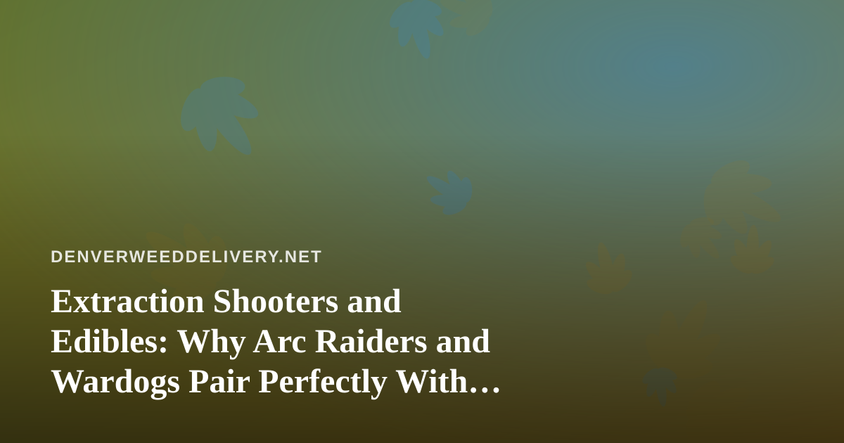 Extraction Shooters and Edibles: Why Arc Raiders and Wardogs Pair Perfectly With Denver Delivery Nights